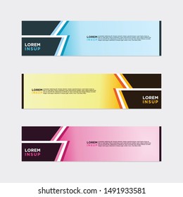 modern style of web banner template
-abstract geometric web design banner template isolated on dark grey background