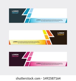 modern style of web banner template
-abstract geometric web design banner template isolated on dark grey background