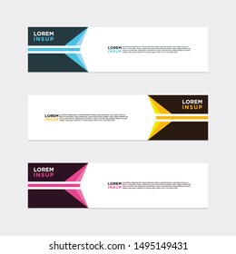 modern style of web banner template
-abstract geometric web design banner template isolated on dark grey background