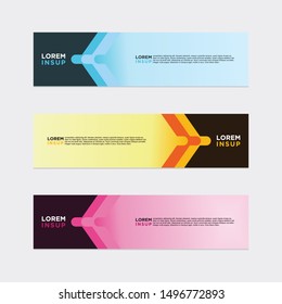 modern style of web banner template
-abstract geometric web design banner template isolated on dark grey background
