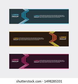 modern style of web banner template
-abstract geometric web design banner template isolated on dark grey background