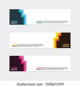modern style of web banner template
-abstract geometric web design banner template isolated on dark grey background