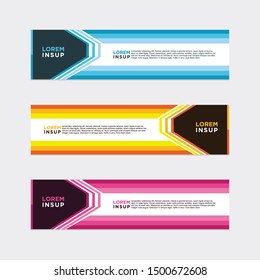 modern style of web banner template
-abstract geometric web design banner template isolated on dark grey background