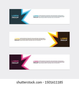 modern style of web banner template
-abstract geometric web design banner template isolated on dark grey background