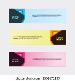 modern style of web banner template
-abstract geometric web design banner template isolated on dark grey background