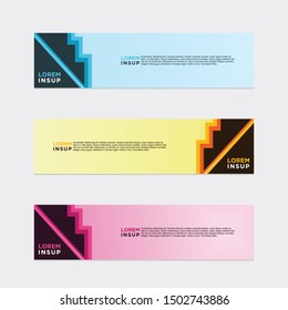 modern style of web banner template
-abstract geometric web design banner template isolated on dark grey background