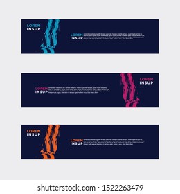 modern style of web banner template
-abstract geometric web design banner template isolated on dark grey background