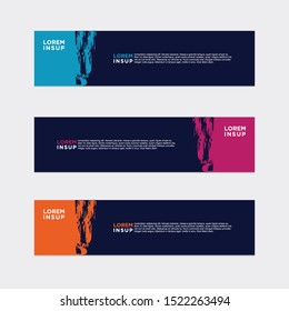 modern style of web banner template
-abstract geometric web design banner template isolated on dark grey background