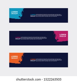 modern style of web banner template
-abstract geometric web design banner template isolated on dark grey background