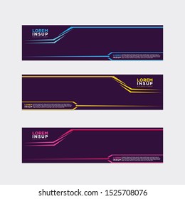 modern style of web banner template
-abstract geometric web design banner template isolated on dark grey background