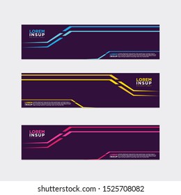 modern style of web banner template
-abstract geometric web design banner template isolated on dark grey background