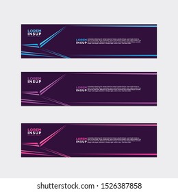 modern style of web banner template
-abstract geometric web design banner template isolated on dark grey background