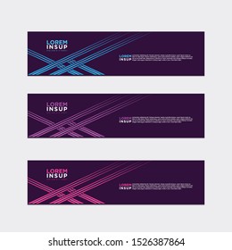 modern style of web banner template
-abstract geometric web design banner template isolated on dark grey background