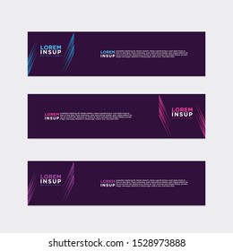modern style of web banner template
-abstract geometric web design banner template isolated on dark grey background