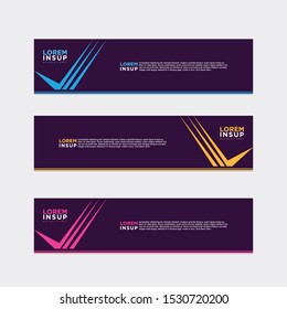 modern style of web banner template
-abstract geometric web design banner template isolated on dark grey background