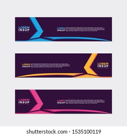 modern style of web banner template
-abstract geometric web design banner template isolated on dark grey background