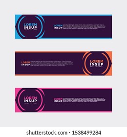 modern style of web banner template
-abstract geometric web design banner template isolated on dark grey background