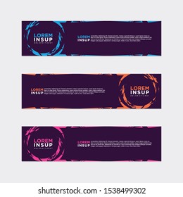 modern style of web banner template
-abstract geometric web design banner template isolated on dark grey background