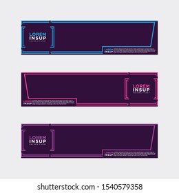 modern style of web banner template
-abstract geometric web design banner template isolated on dark grey background
