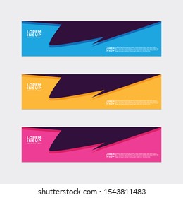 modern style of web banner template
-abstract geometric web design banner template isolated on dark grey background