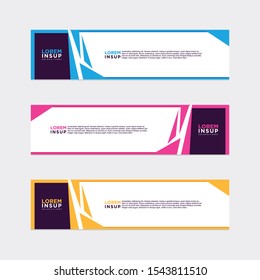 modern style of web banner template
-abstract geometric web design banner template isolated on dark grey background