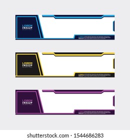 modern style of web banner template
-abstract geometric web design banner template isolated on dark grey background