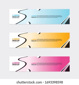 modern style of web banner template
-abstract geometric web design banner template isolated on dark grey background