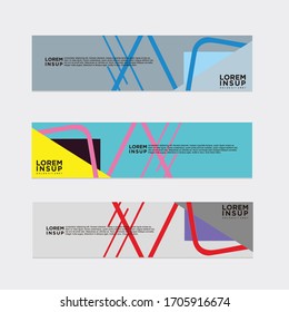 modern style of web banner template
-abstract geometric web design banner template isolated on dark grey background