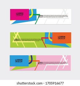modern style of web banner template
-abstract geometric web design banner template isolated on dark grey background
