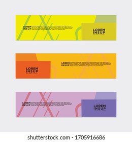 modern style of web banner template
-abstract geometric web design banner template isolated on dark grey background