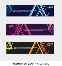modern style of web banner template
-abstract geometric web design banner template isolated on dark grey background