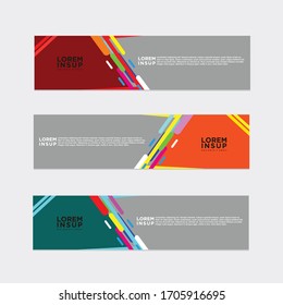 modern style of web banner template
-abstract geometric web design banner template isolated on dark grey background