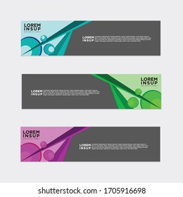modern style of web banner template
-abstract geometric web design banner template isolated on dark grey background