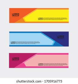 modern style of web banner template
-abstract geometric web design banner template isolated on dark grey background
