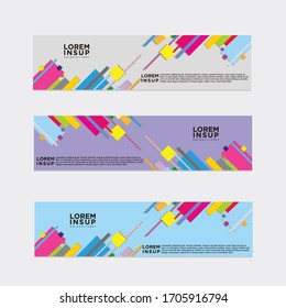 modern style of web banner template
-abstract geometric web design banner template isolated on dark grey background