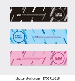 estilo moderno de plantilla de banner web
-plantilla de banner de diseño geométrico abstracto aislada en fondo gris oscuro