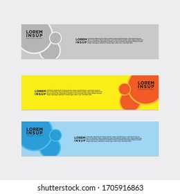 modern style of web banner template
-abstract geometric web design banner template isolated on dark grey background