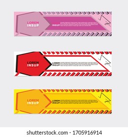 modern style of web banner template
-abstract geometric web design banner template isolated on dark grey background