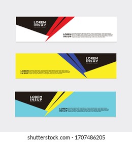 modern style of web banner template
-abstract geometric web design banner template isolated on dark grey background