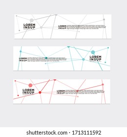 modern style of web banner template
-abstract geometric web design banner template isolated on dark grey background
