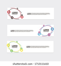modern style of web banner template
-abstract geometric web design banner template isolated on dark grey background