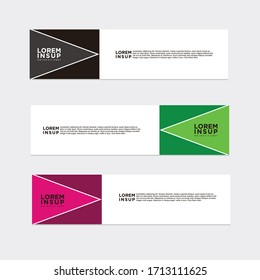 modern style of web banner template
-abstract geometric web design banner template isolated on dark grey background