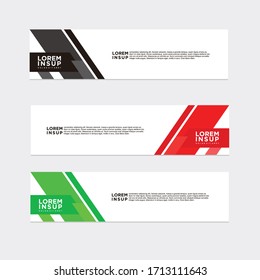 modern style of web banner template
-abstract geometric web design banner template isolated on dark grey background