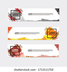 modern style of web banner template
-abstract geometric web design banner template isolated on dark grey background