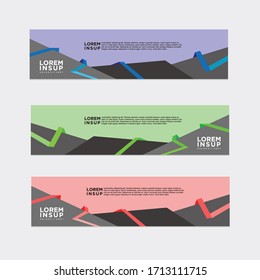 modern style of web banner template
-abstract geometric web design banner template isolated on dark grey background