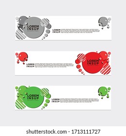 modern style of web banner template
-abstract geometric web design banner template isolated on dark grey background