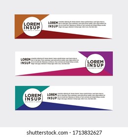 modern style of web banner template
-abstract geometric web design banner template isolated on dark grey background