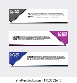 modern style of web banner template
-abstract geometric web design banner template isolated on dark grey background