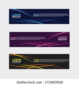 estilo moderno de plantilla de banner web
-plantilla de banner de diseño geométrico abstracto aislada en fondo gris oscuro