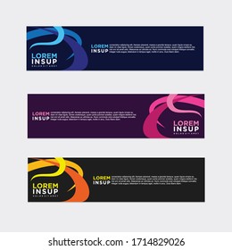 moderne Webbanner-Vorlage
-abstrakte geometrische Webdesign-Banner-Vorlage einzeln auf dunkelgrauem Hintergrund